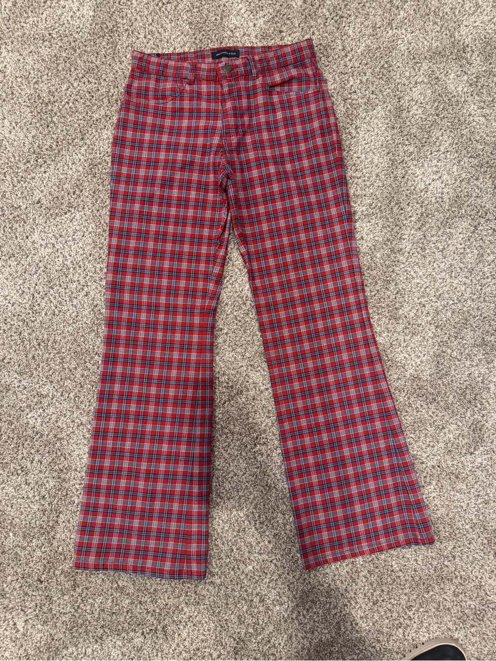 Vintage Abercrombie Red Plaid Pants. Women’s 4.